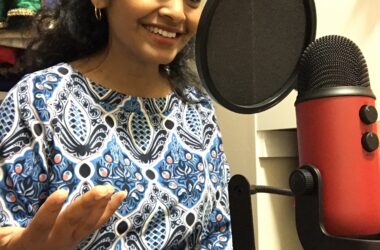 Shahnaz Ahmed podcasting