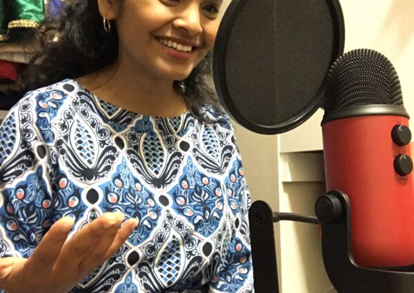 Shahnaz Ahmed podcasting